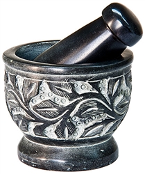 Soapstone Carved Mortar & Pestle